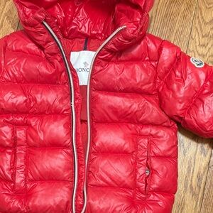 Moncler Kids Vibrant Red Puffer Coat
